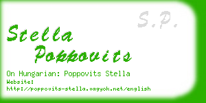 stella poppovits business card